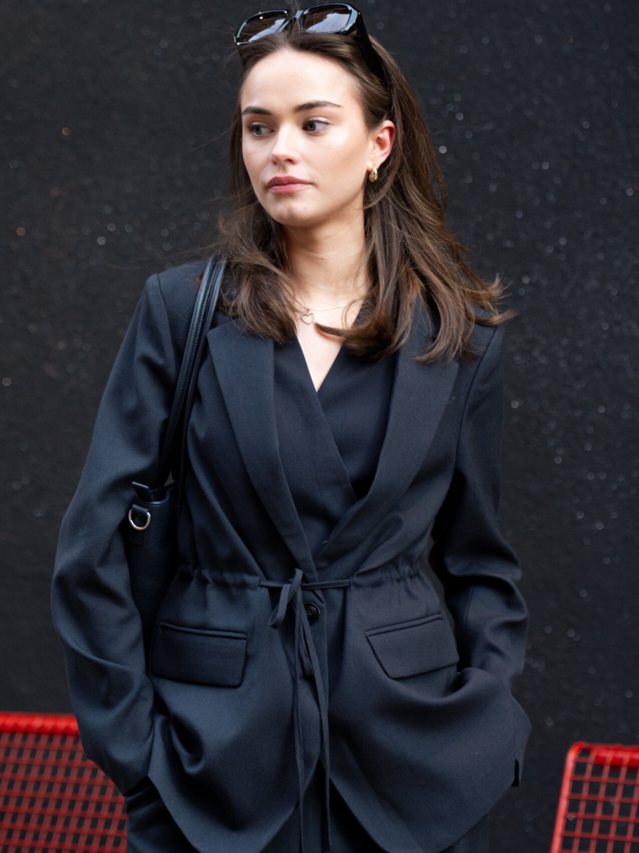 JEMMIE MELANGE BLAZER NAVY
