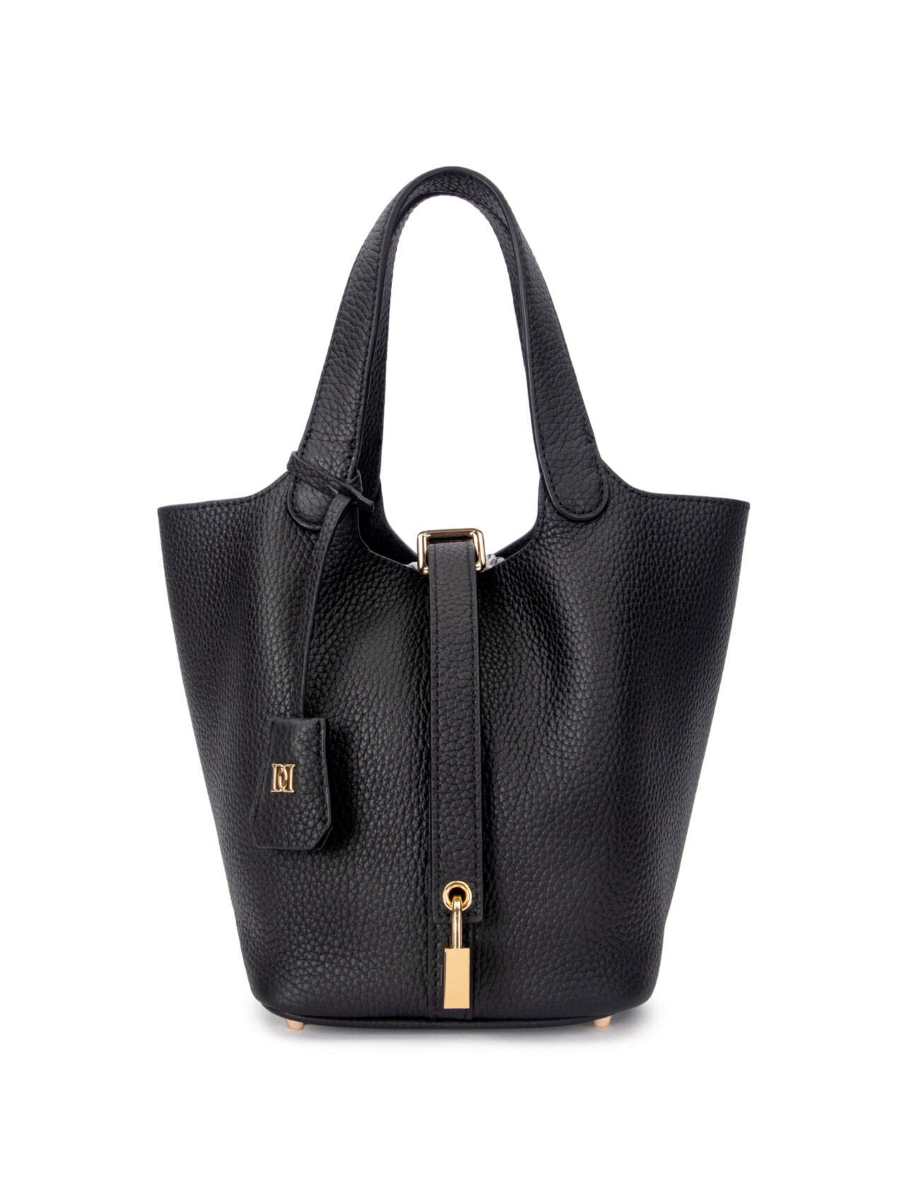 LEATHER BUCKET BAG MINI BLACK