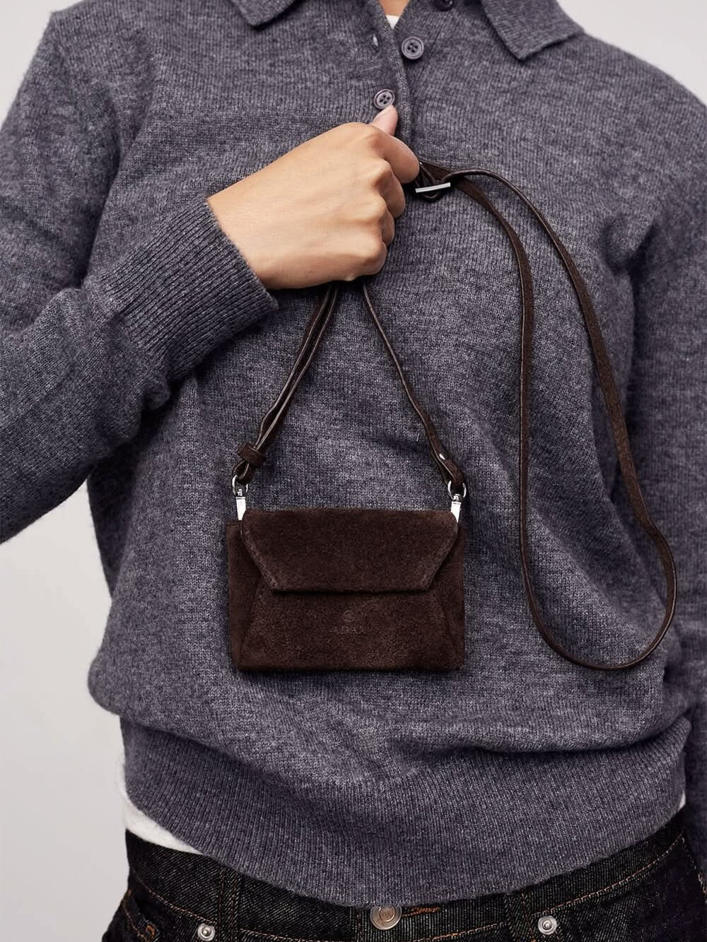 ROZZANO MINI SHOULDER BAG RUBY DARK BROWN