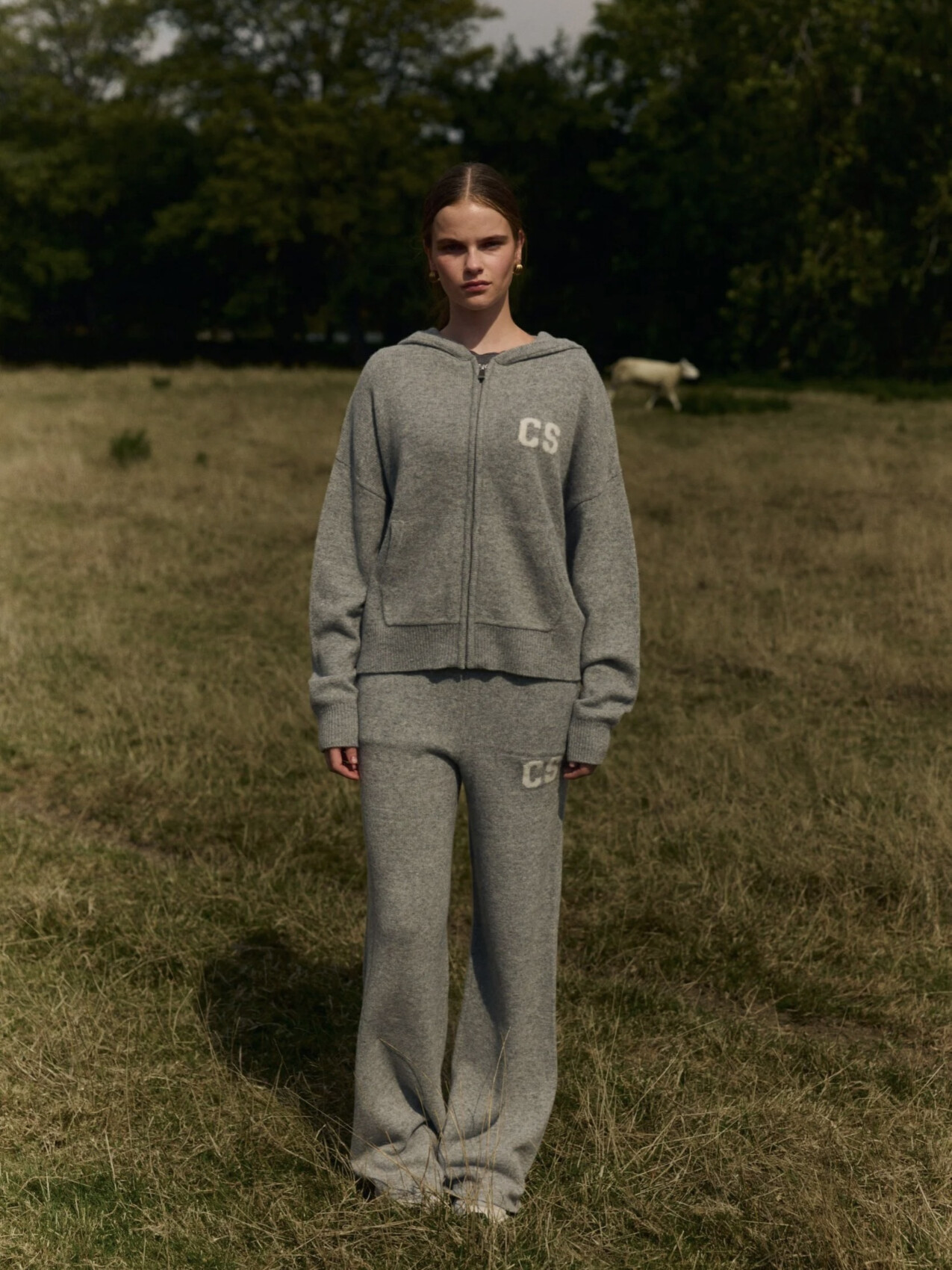 W. WOOLKNIT ZIP JACKET GREY