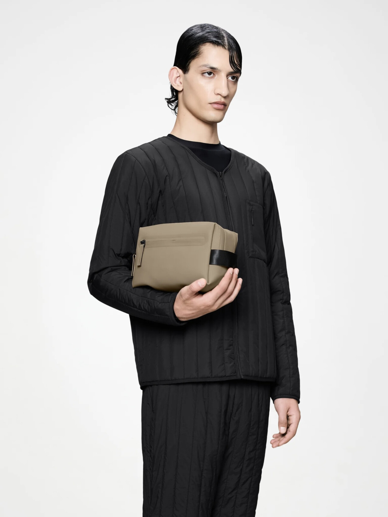 WASH BAG ZIP W3 BEIGE