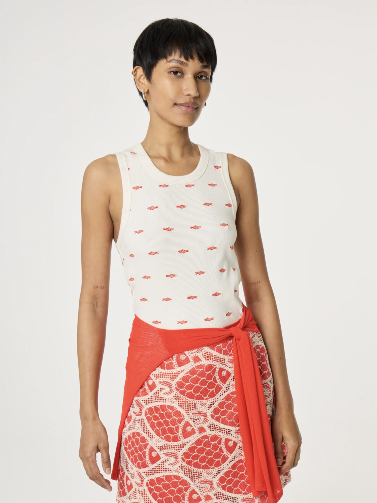 TANJA JERSEY TANK COSY WHITE
