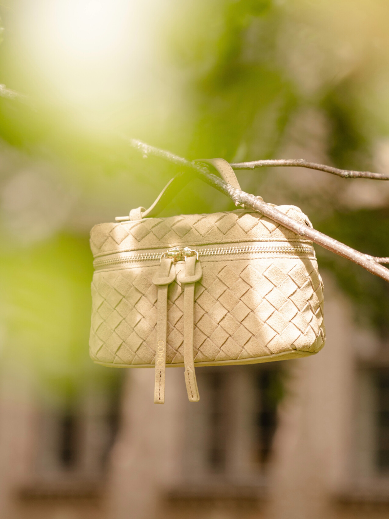 ALBA QUILTED SUEDE CAMEL