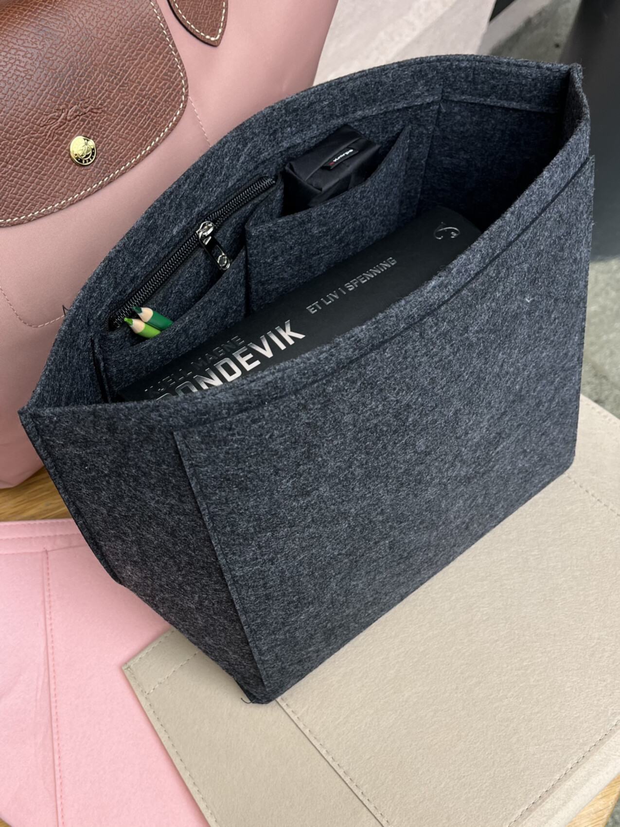 BAG ORGANIZER LARGE DARK GRAY