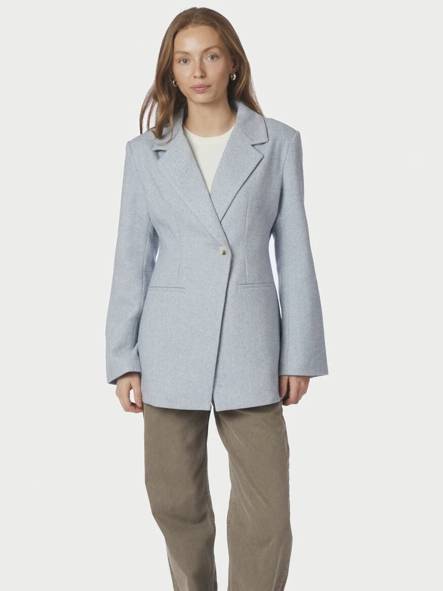 BOWIE HERRINGBONE S BLAZER LIGHT BLUE