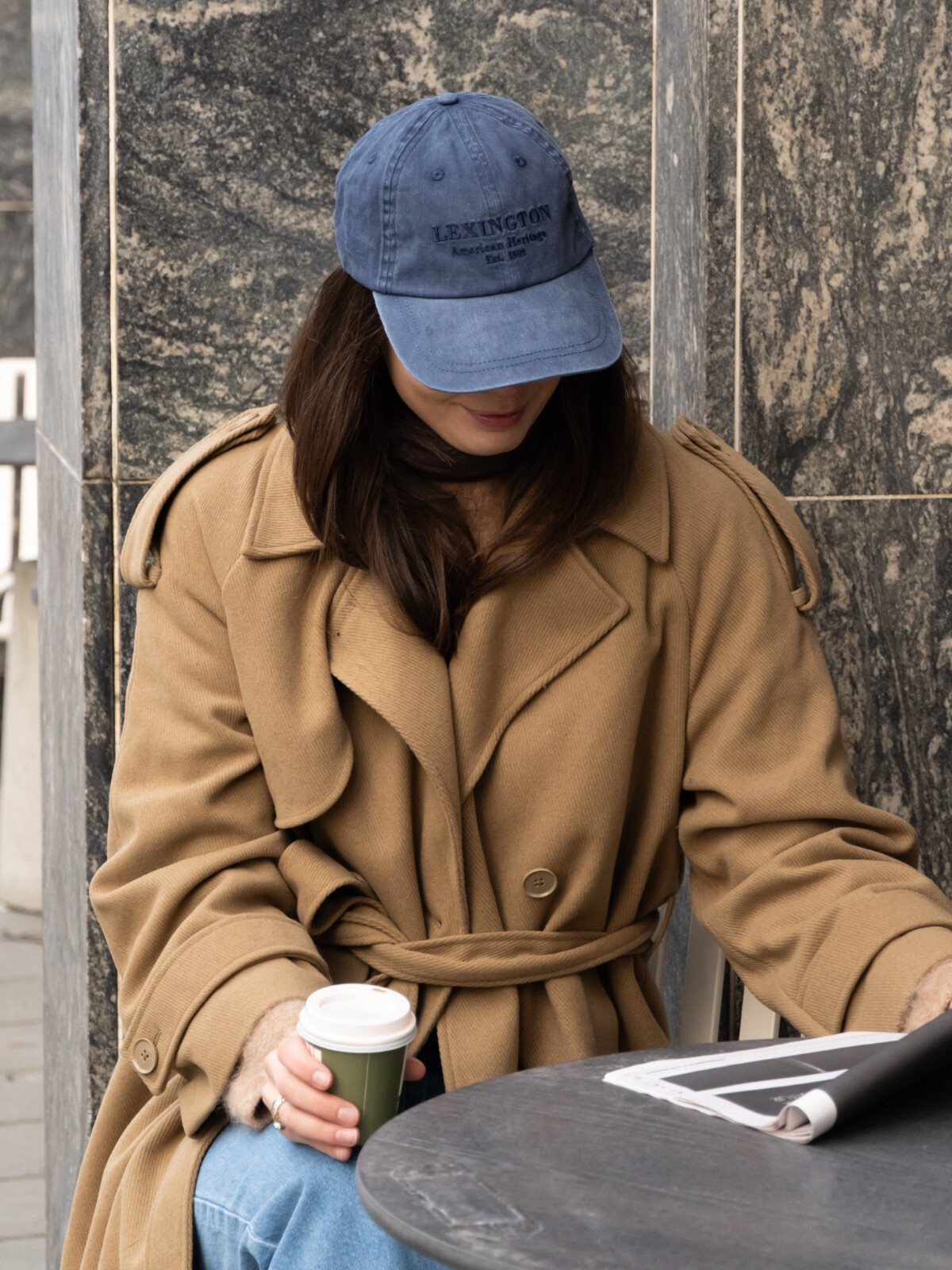 YORK WASHED COTTON CAP DARK BLUE