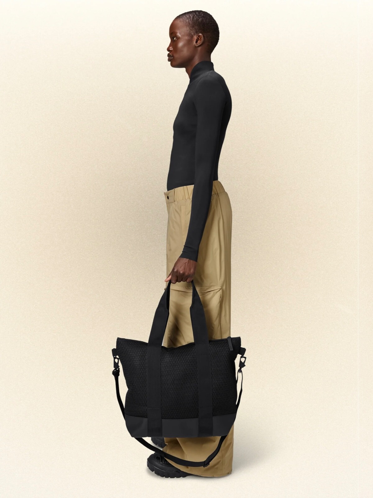 TOTE BAG MESH MINI W3 BLACK