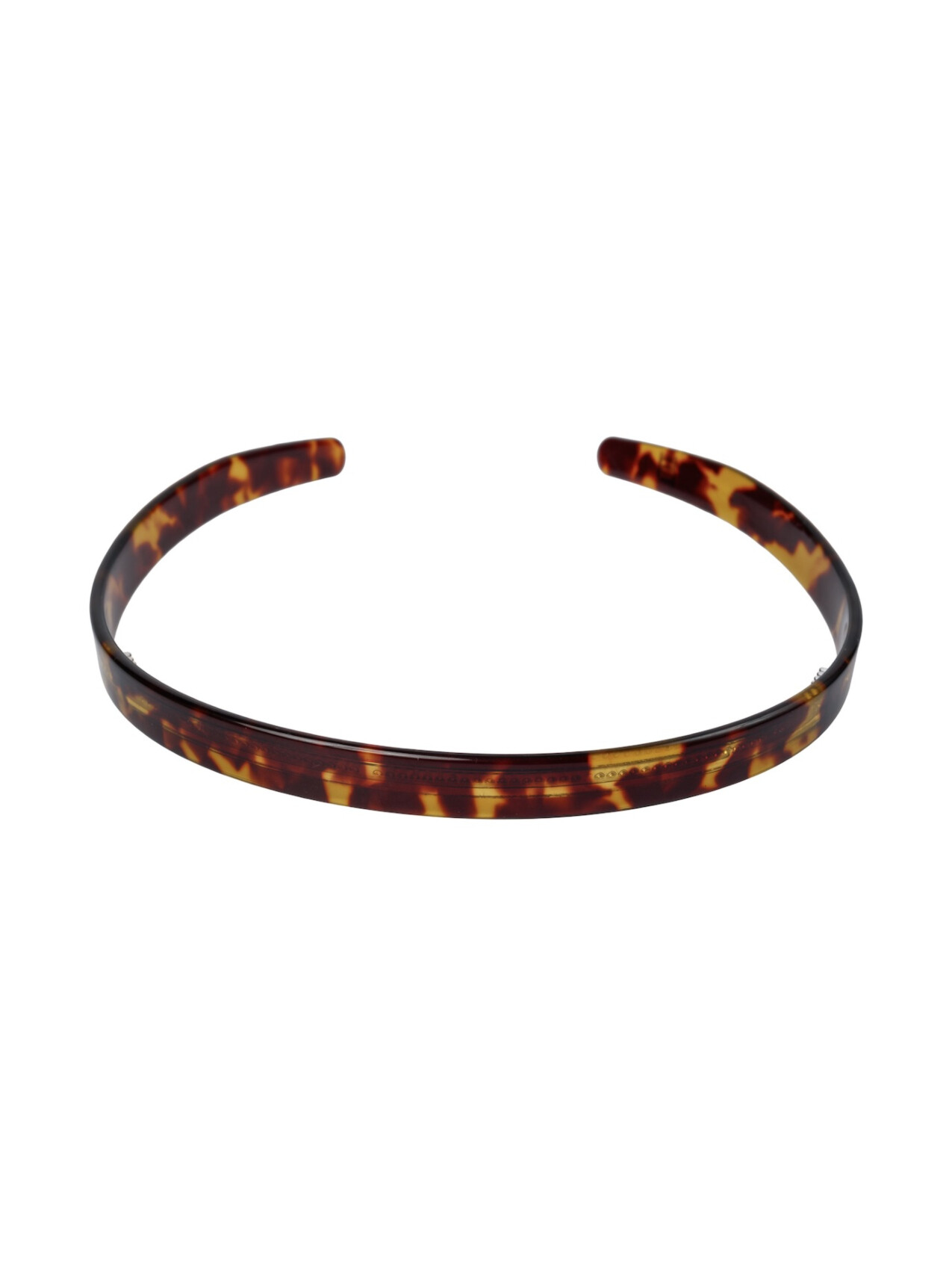 PLAIN HAIR BAND THIN BROWN TORTOISE