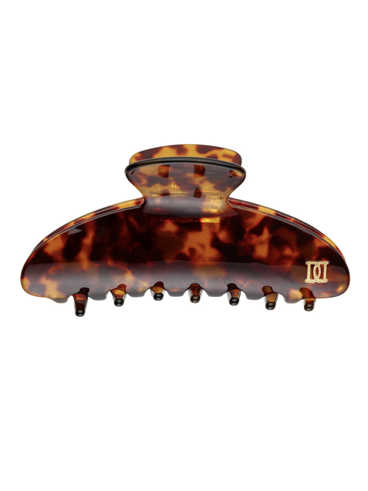 PLAIN HAIR CLAW LARGE BROWN TORTOISE