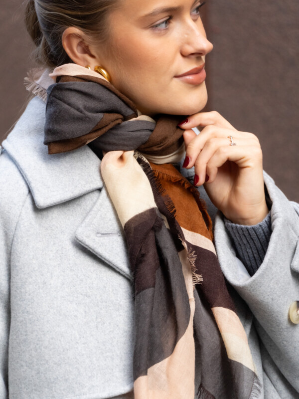 ELLIA SIW SCARF MOCHA BROWN