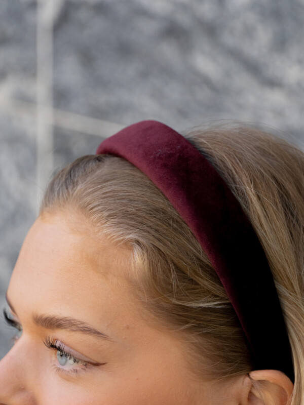 VELVET HAIRBAND MAROON