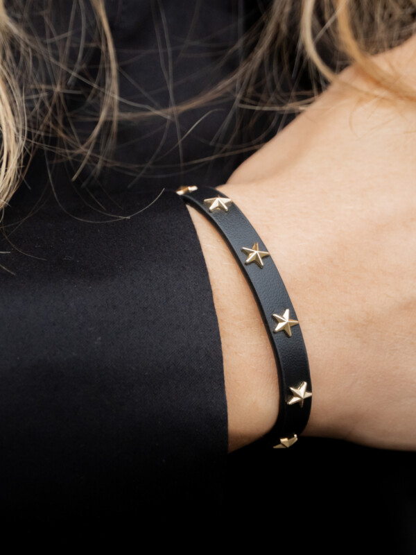 Star Stud bracelet mini black