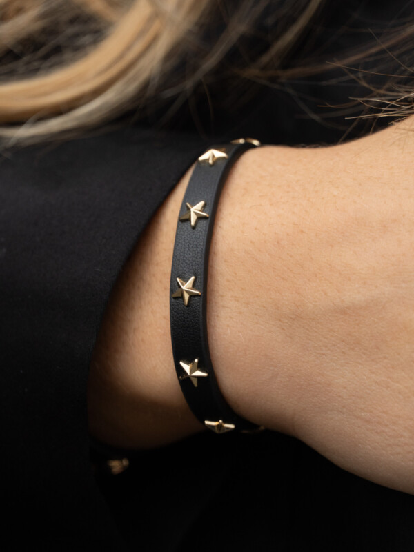 Star Stud bracelet mini black