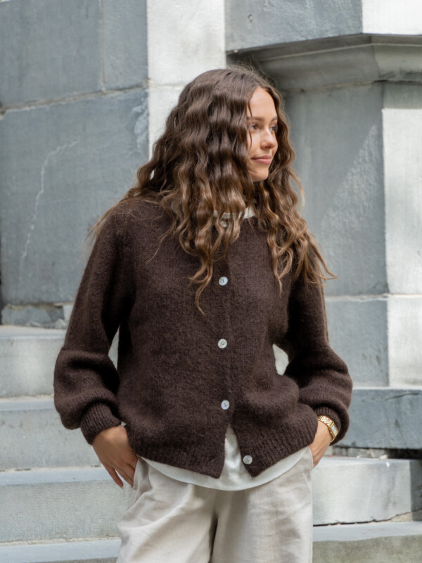 IDA CARDIGAN DARK BROWN