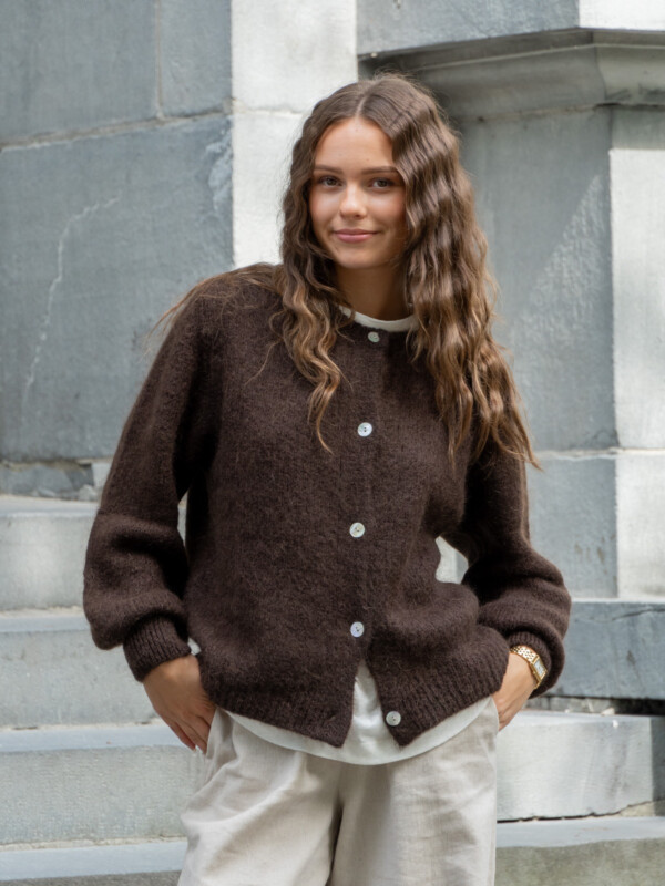 IDA CARDIGAN DARK BROWN