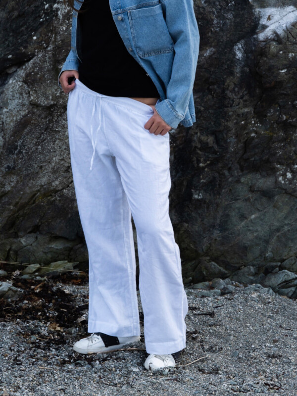 Sonar linen pants white