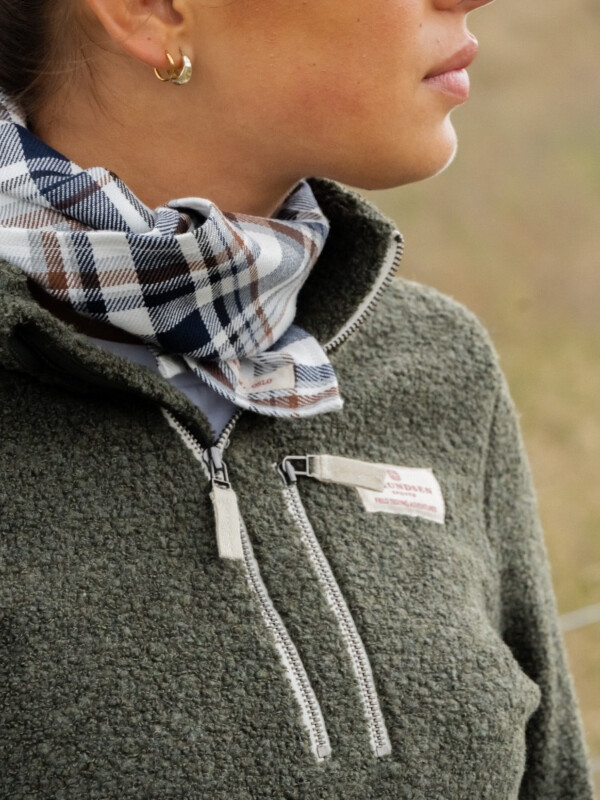 FIELD BANDANA CHEQUERED NAVY/TAN