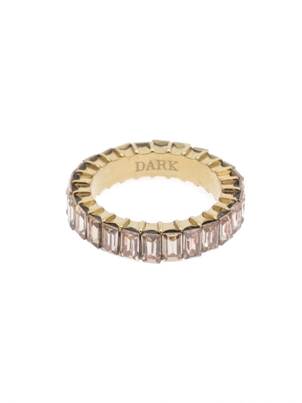 Baguette Crystal Ring champagne