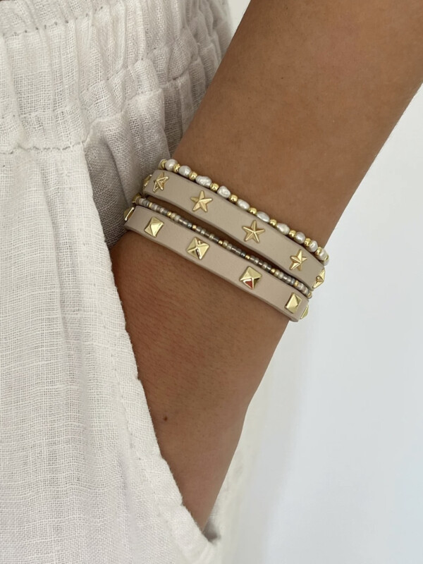 Star Stud bracelet mini Sand