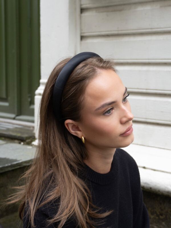 SATIN HAIRBAND BLACK