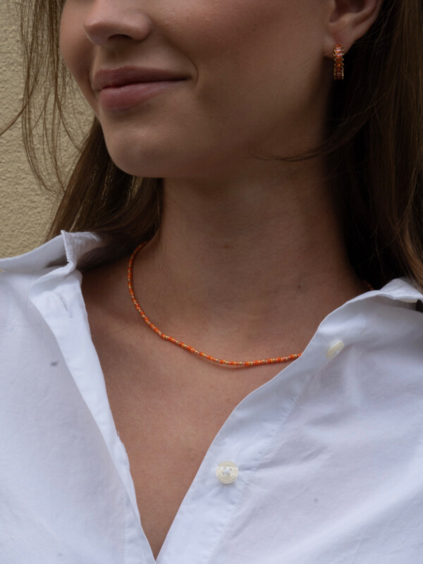 Glass bead necklace