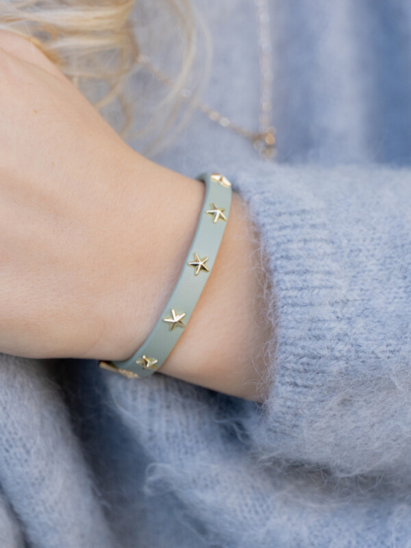 Star Stud bracelet mini faded army w/gold