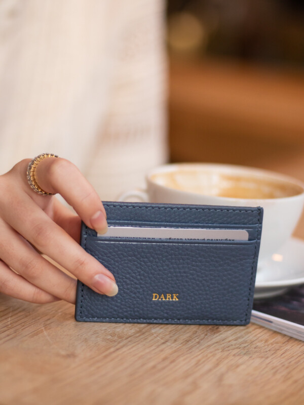 DARK CARDHOLDER STEEL BLUE