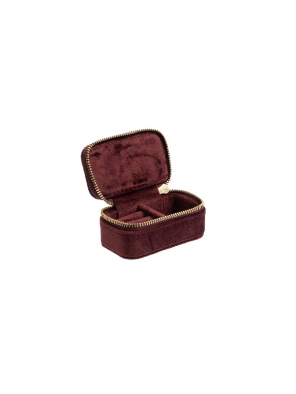 VELVET JEWELLERY BOX MICRO MAROON