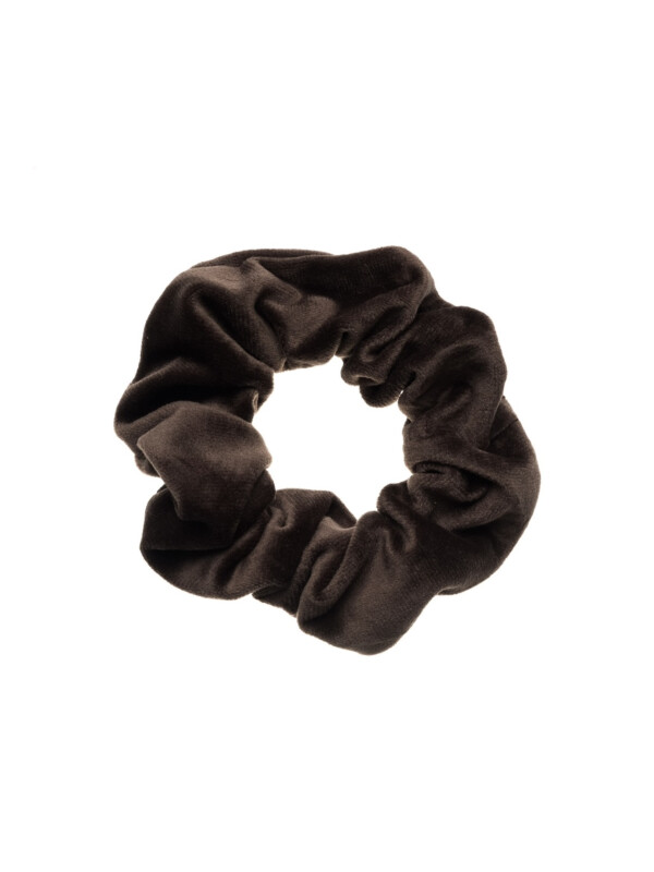 VELVET SCRUNCHIE CHOCOLATE BROWN