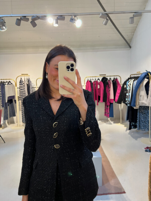 CHER TWEED BLAZER BLACK