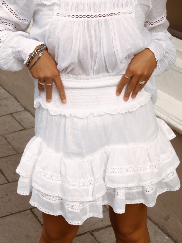Marna Voile Skirt White
