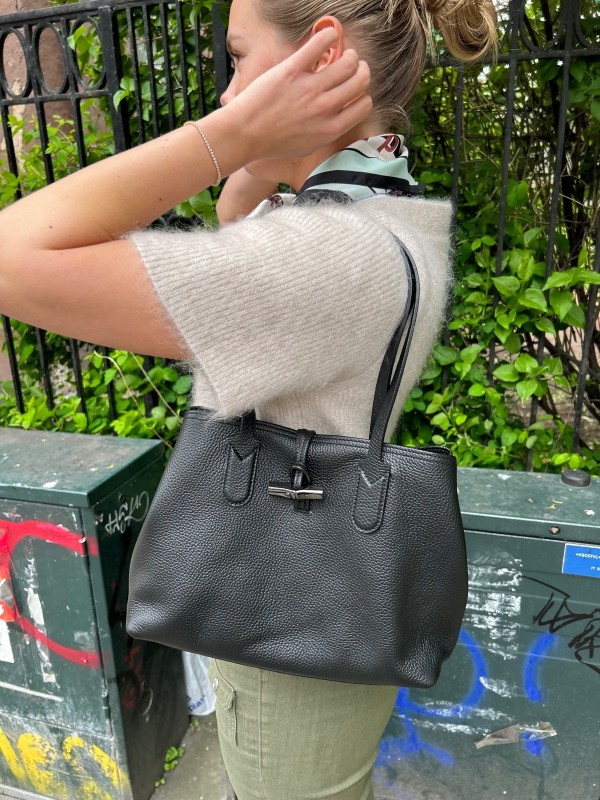 Longchamp Roseau Essential Medium Leather Shoulder Tote Bag