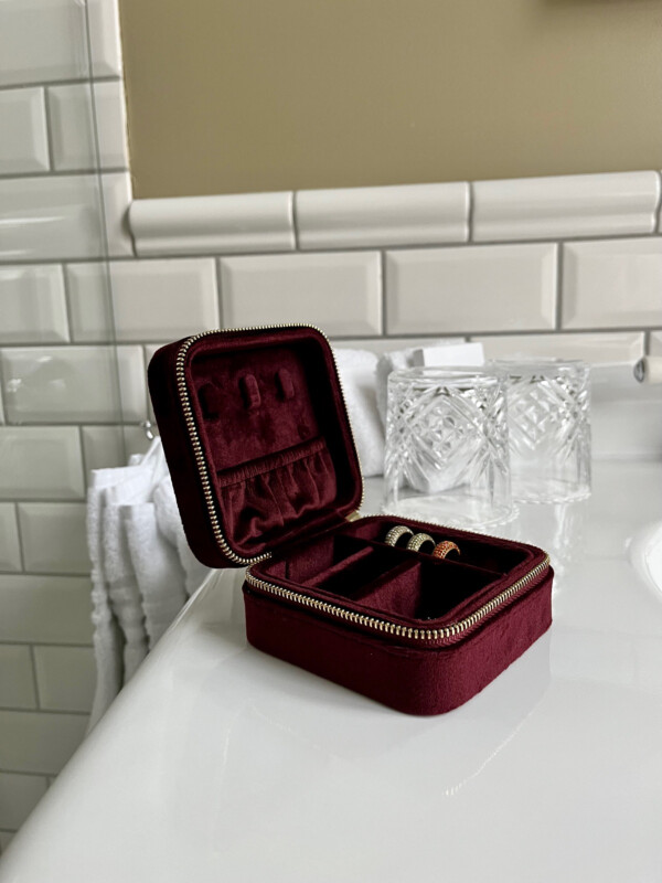 Velvet Jewellery Box MINI MAROON