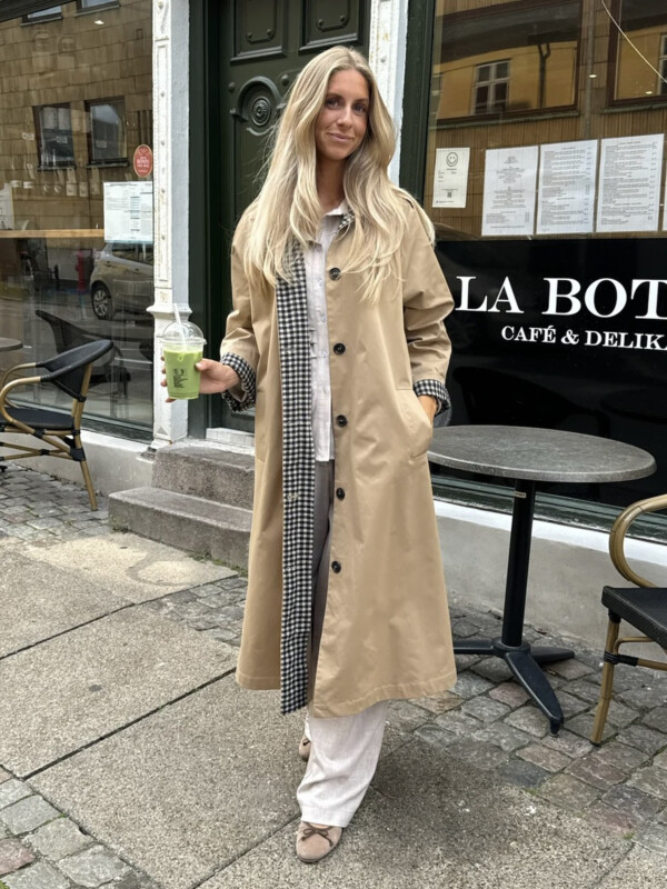 VIOLA TRENCHCOAT BEIGE W/CHECKS