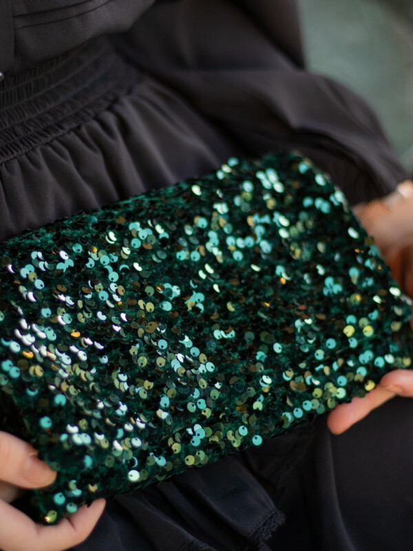 CLUTCH LEATHER GREEN