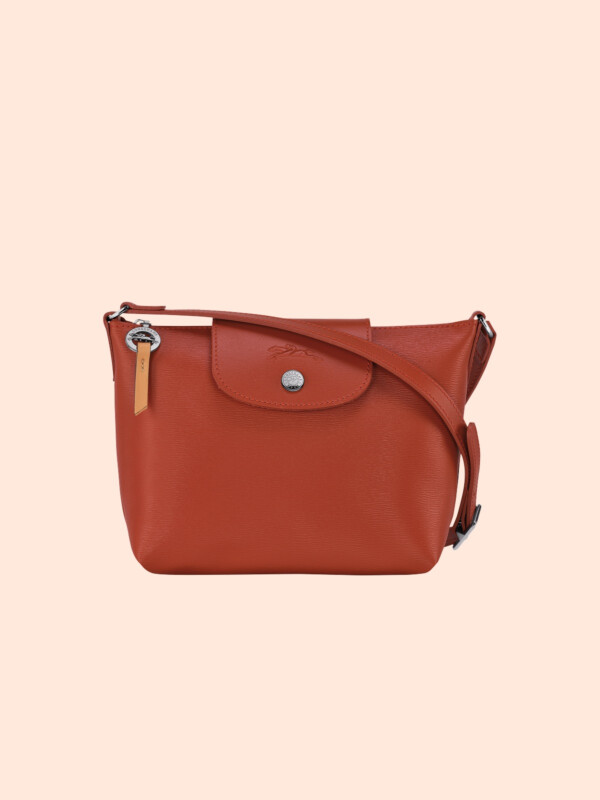 Crossbody Bag Le Pliage Cuir In Terracotta