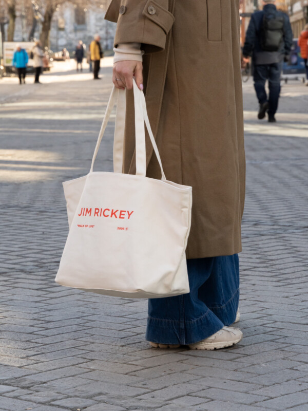 JIM RICKEY DOUBLE TOTE OFFWHITE/RED