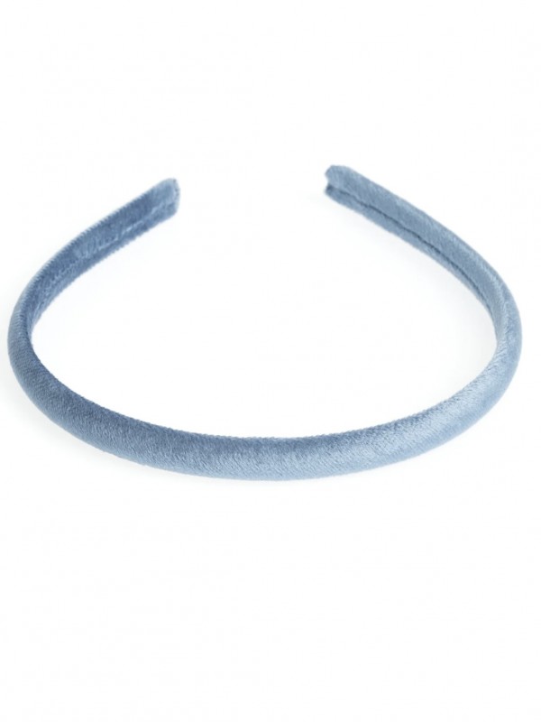 Velvet Hair Band Thin 501 blue