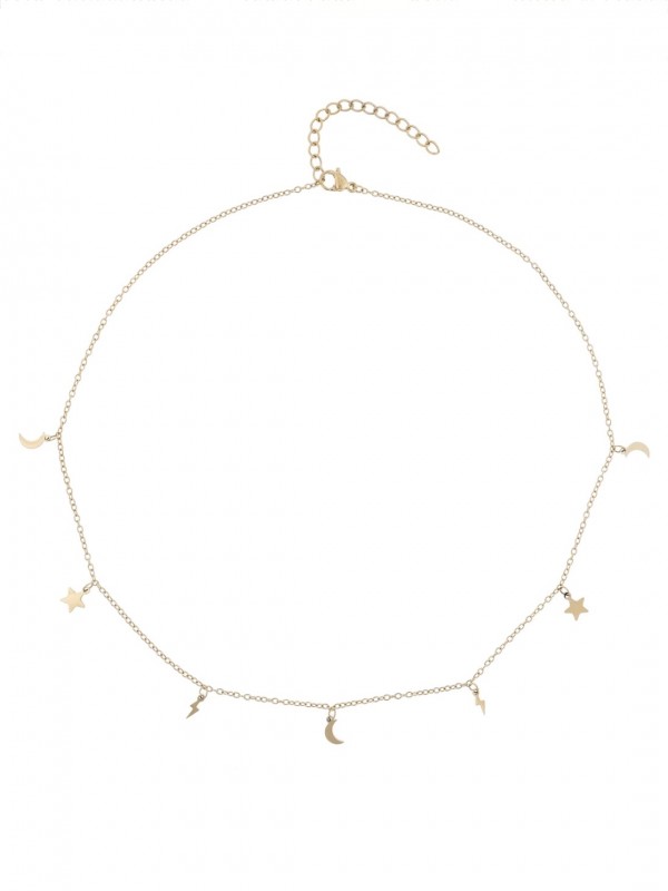 CHARM NECKLACE EXRTA THIN GOLD