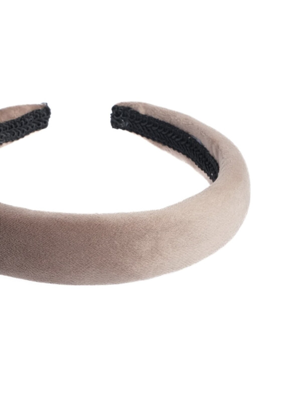 VELVET HAIRBAND WARM TAUPE