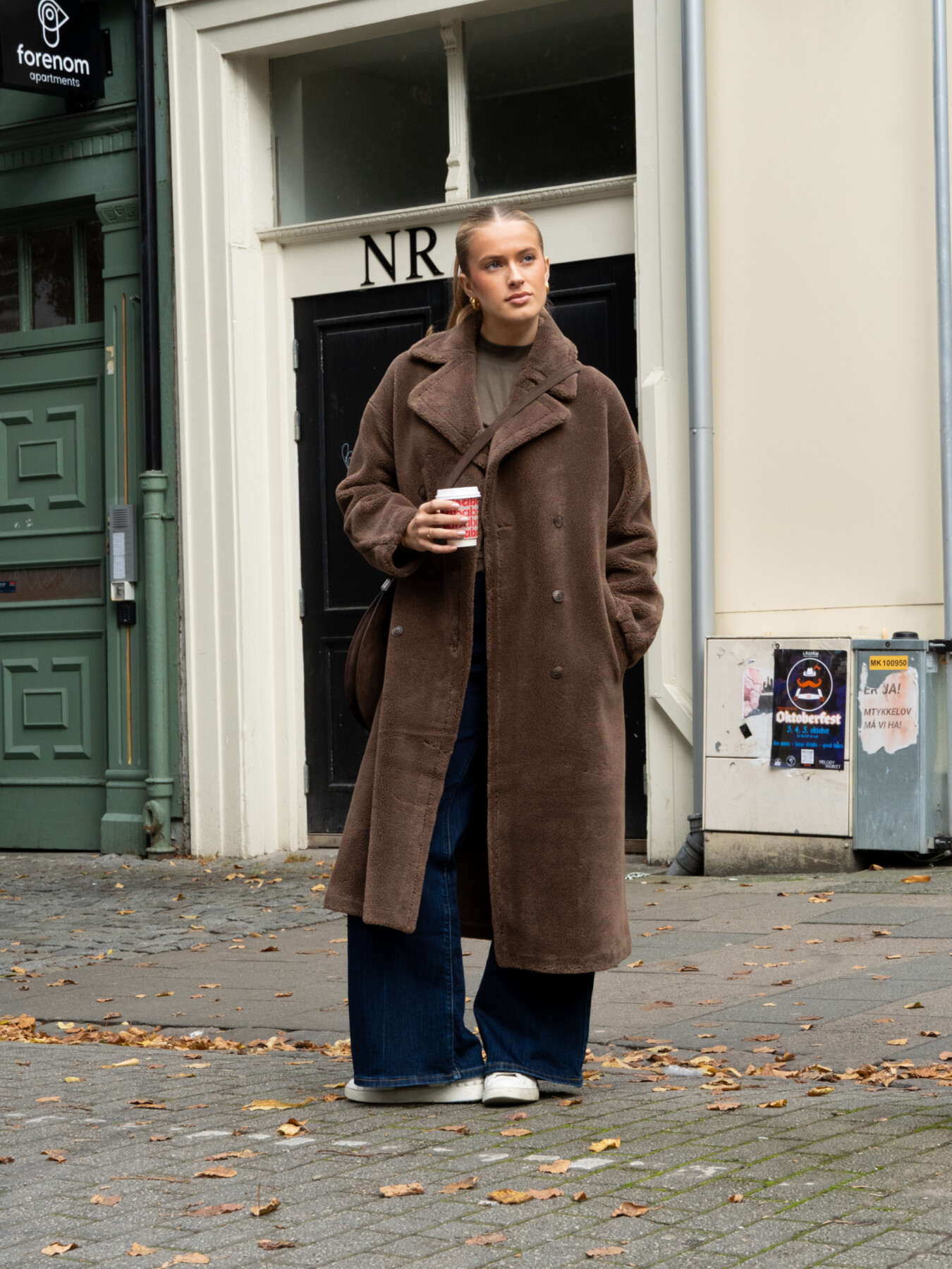 ELINA WOOL BLEND COAT BROWN