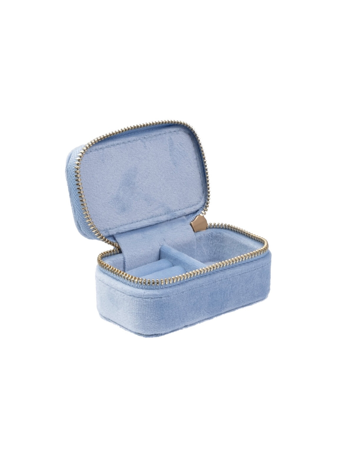 VELVET JEWELLERY BOX MICRO LIGHT BLUE