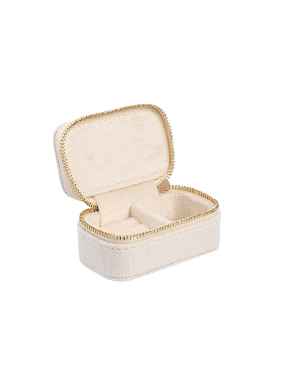 VELVET JEWELLERY BOX MICRO VANILLA