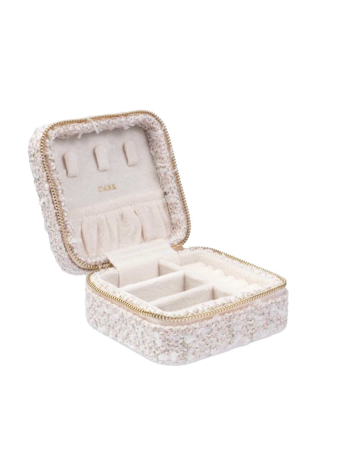 TWEED JEWELLERY BOX MINI PALE ROSE