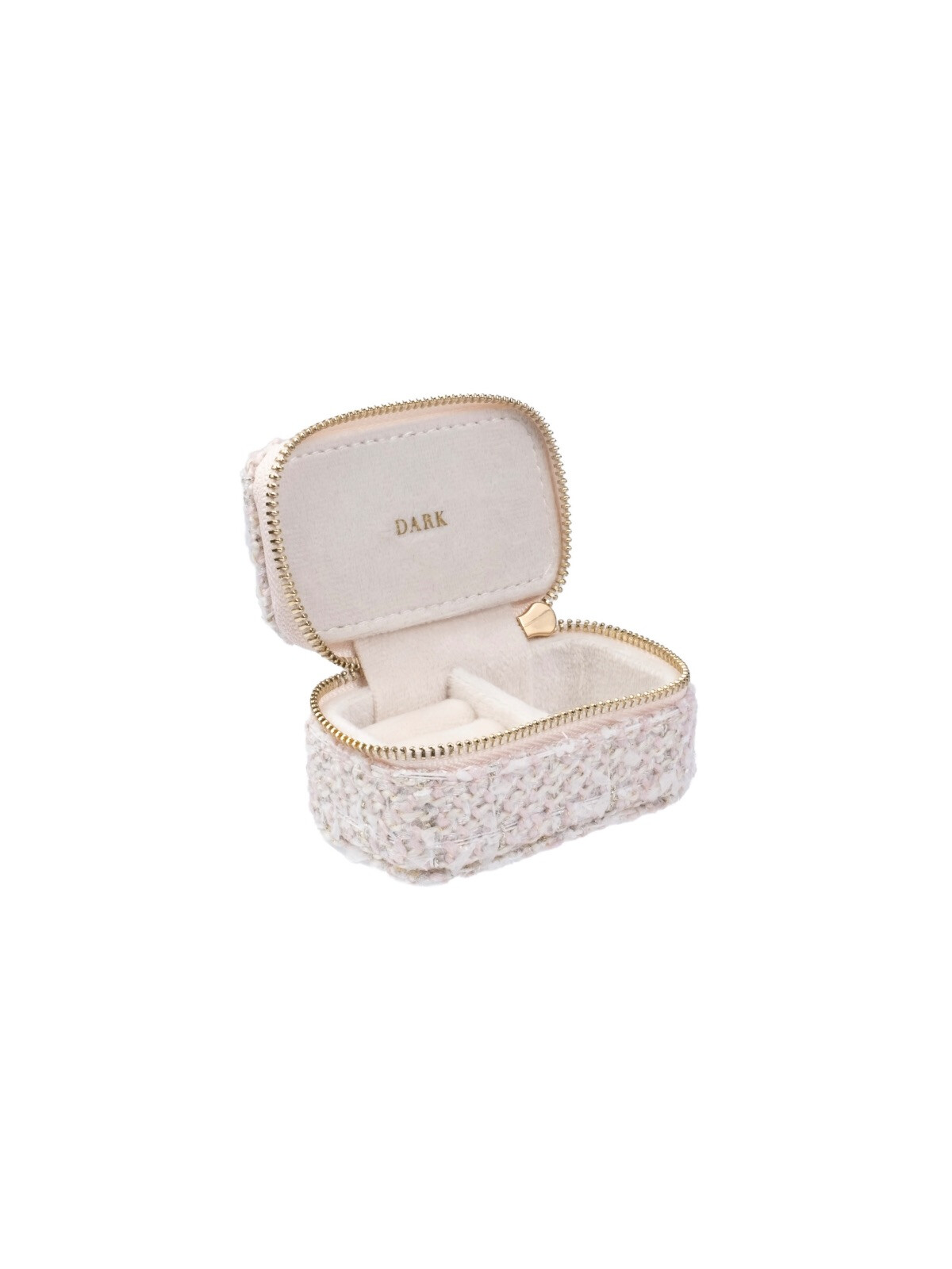 TWEED JEWELLERY BOX MICRO PALE ROSE