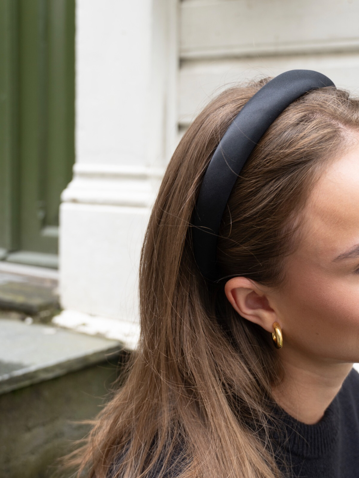 SATIN HAIRBAND BLACK