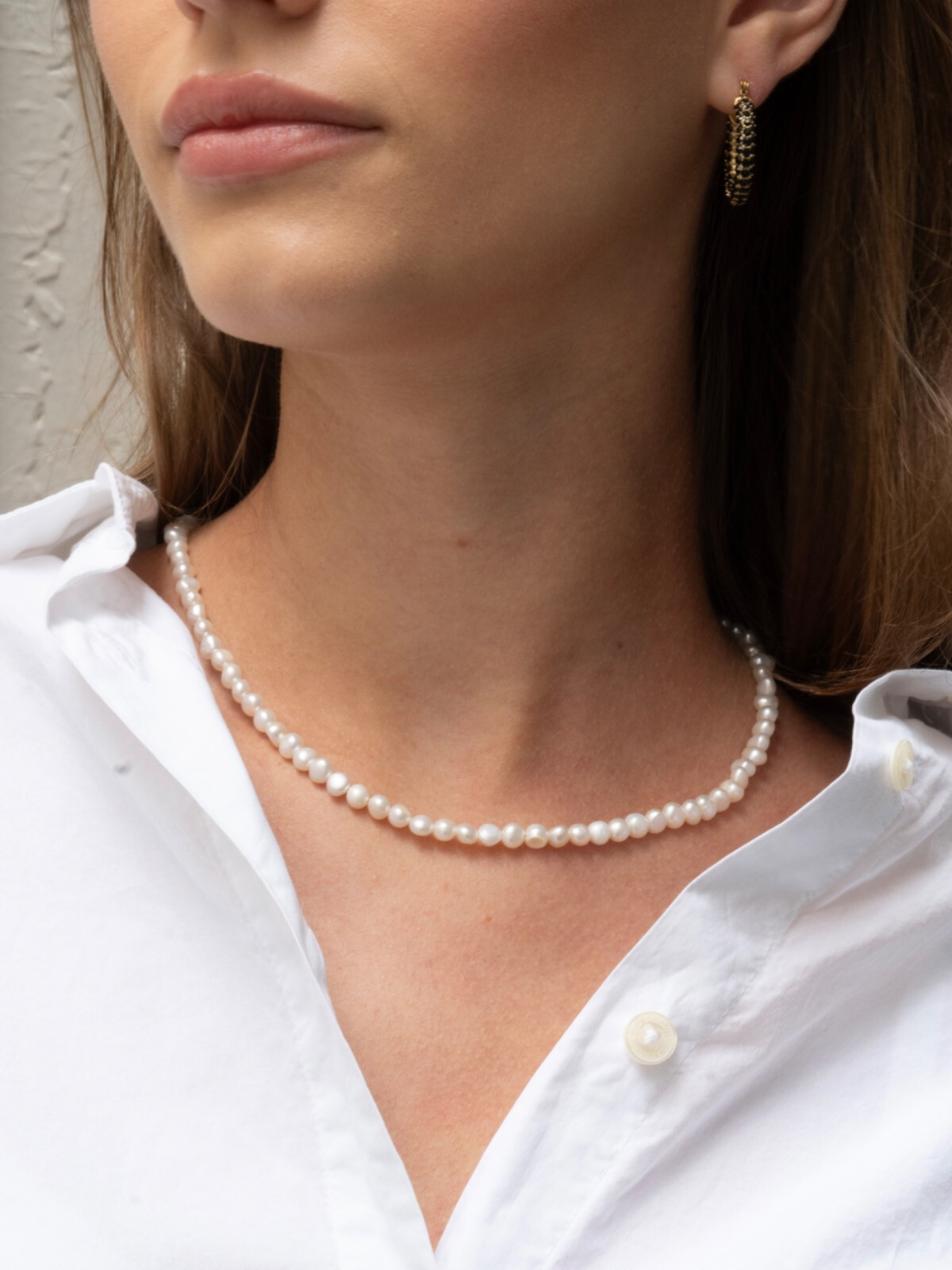 FRESH WATER PEARL NECKLACE 4MM