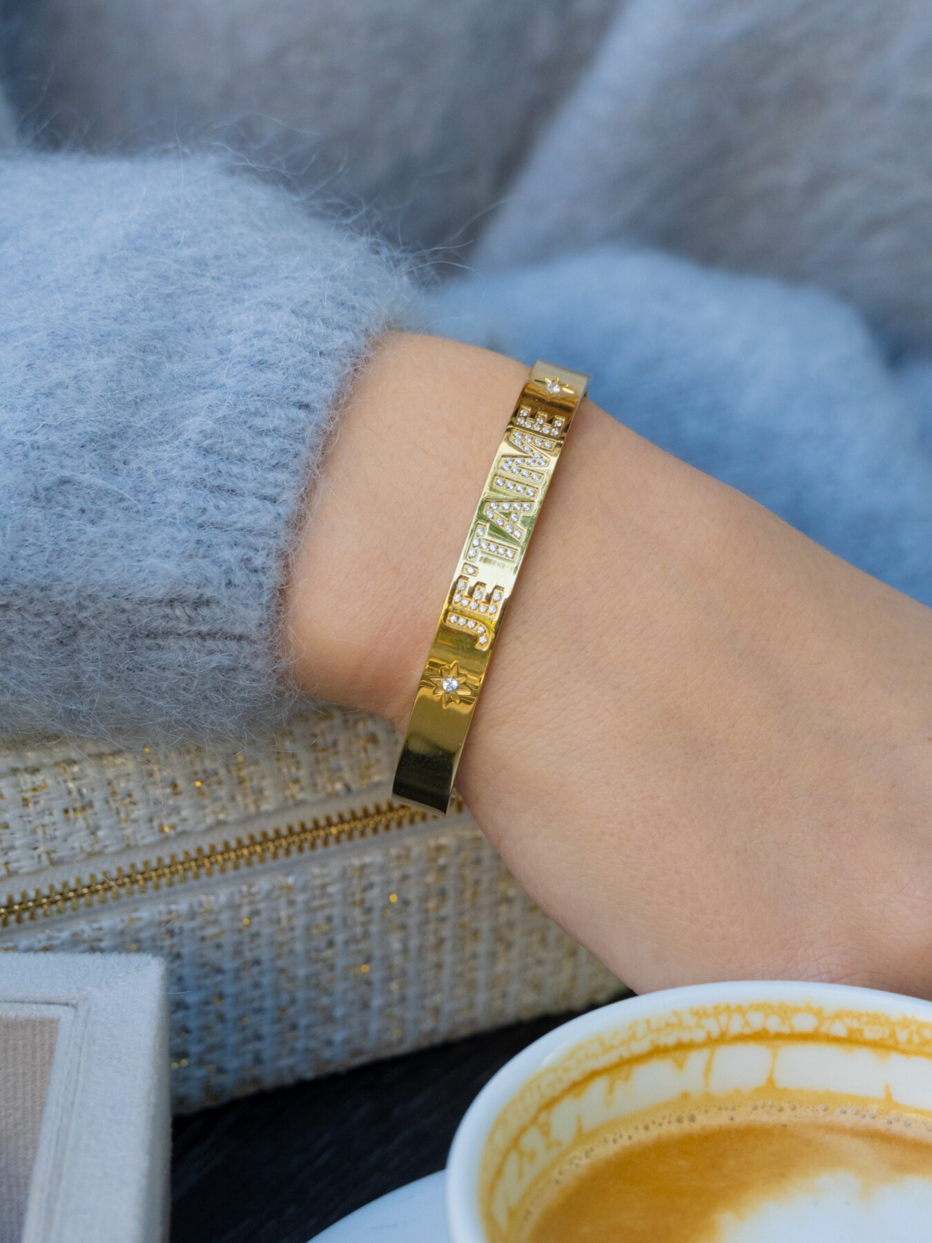 CRYSTAL CUFF JE’TAIME GOLD