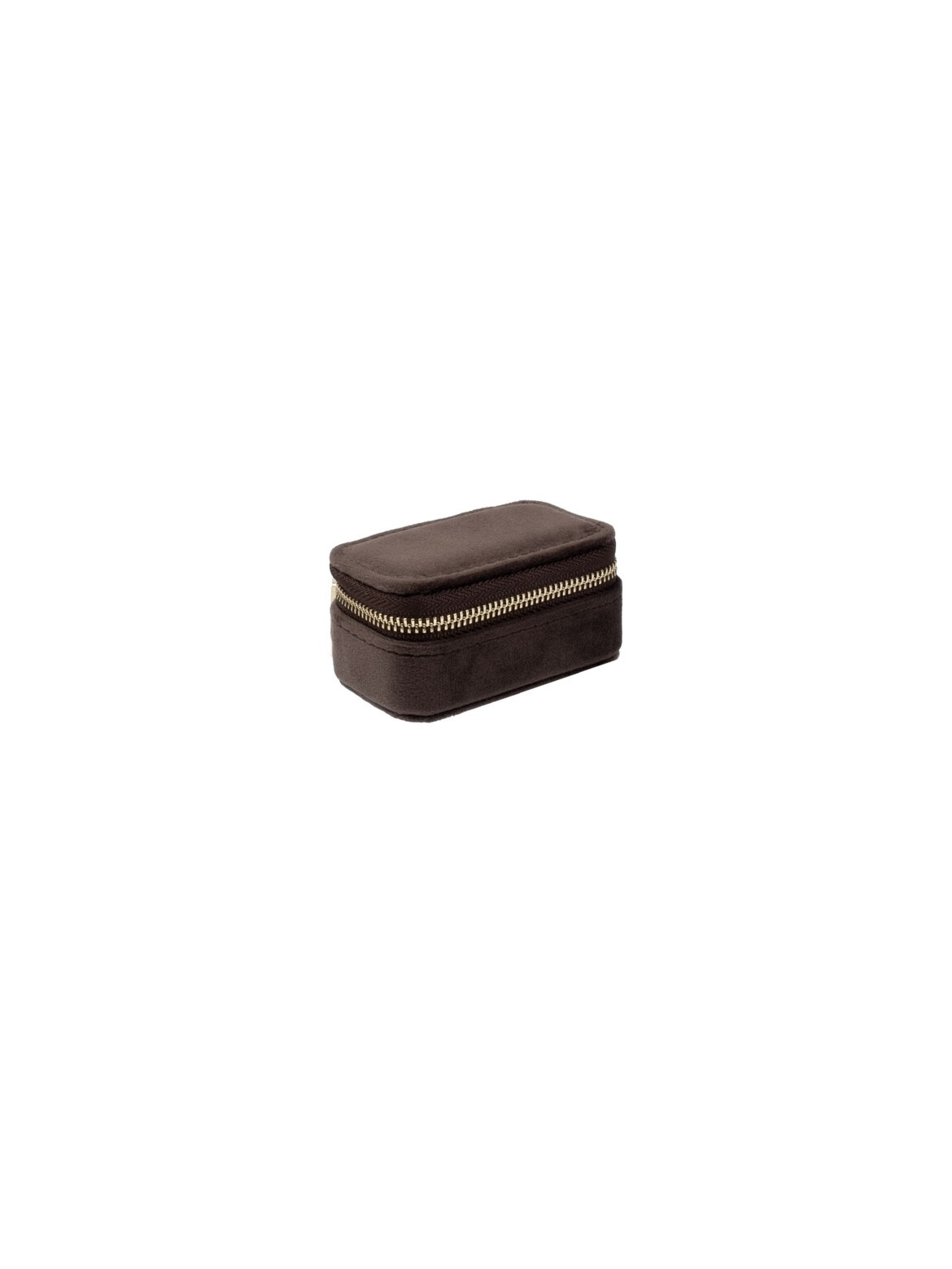 VELVET JEWELLERY BOX MICRO CHOCOLATE BROWN