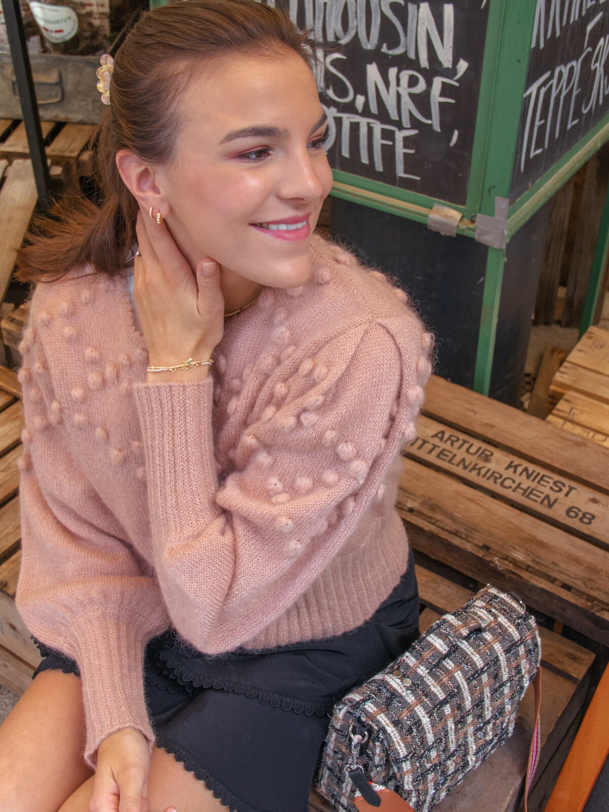 MOHAIRE BUBLY CARDIGAN AW21 BLUSH